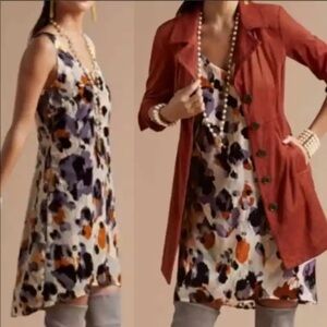 Cabi Radiant Velvet Burnout Dress Floral Sleeveles